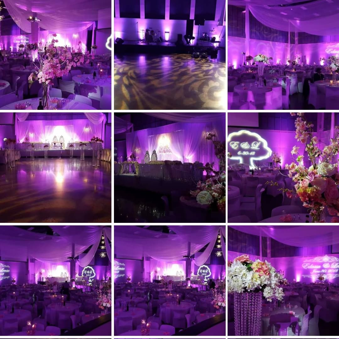Passion Event Center with wedding lighting by Duluth Event Lighting.